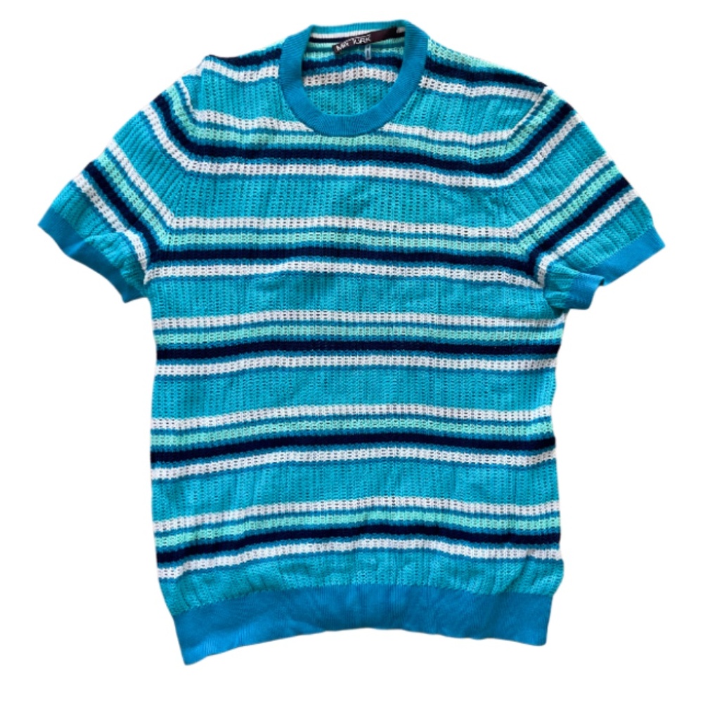 - Mr Turk Slim Fit Knit shirt.in blues Size L